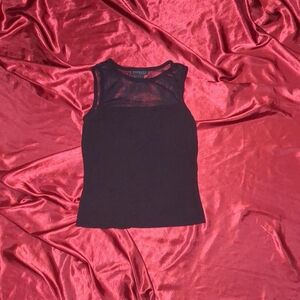 Express Fitted Black Tank Top